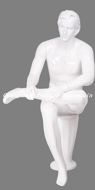 Male sitting mannequin 190